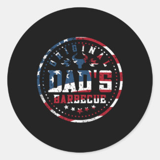 Sticker Rond Dads originaux Bbq Dads Byckyard Grilling America 
