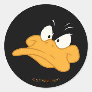Sticker Rond DAFFY DUCK™ Angry Face