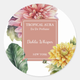 Sticker Rond Dahlia Perfume Label