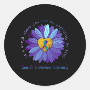 Sticker Rond Daisy Be Genre Prévention Suicide Sensibilisation