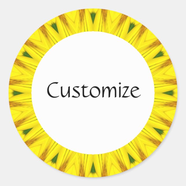 Sticker Rond Daisy Mandala Modèle 16 (Devant)