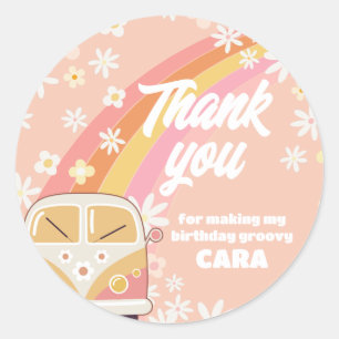 Sticker Rond Daisy Super Deux Anniversaires