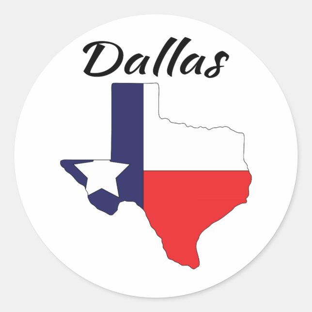 Sticker Rond Dallas - Texas (Devant)
