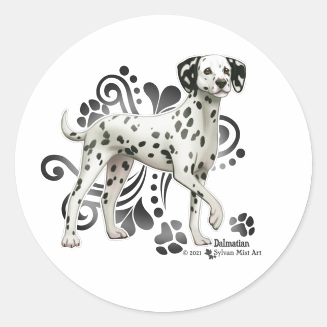 Sticker Rond Dalmatien (Devant)