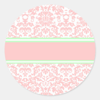 Sticker Rond Damas rose