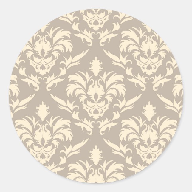 Sticker Rond Damask 2 (Devant)