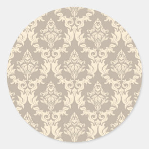 Sticker Rond Damask arrière - plan