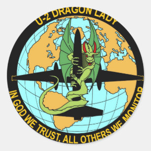 Sticker Rond Dame Dragon U-2