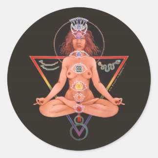 Sticker Rond Dame Kundalini
