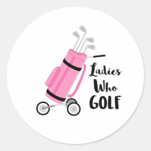 Sticker Rond Dames Qui Golf