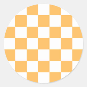 Sticker Rond Damier pêche visuel classique 