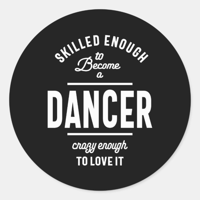 Sticker Rond Dancer Travail Titre du travail Cadeau (Devant)