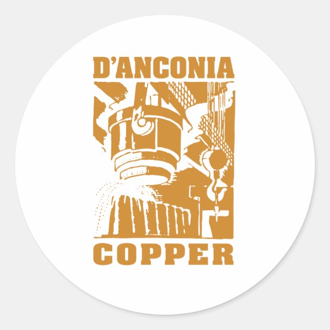 Sticker Rond d'Anconia Copper / Logo en cuivre (Devant)