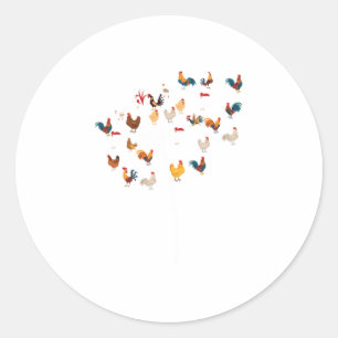 Sticker Rond Dandelion drôle Poulet Novelty Cadeau
