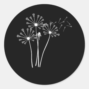 Sticker Rond Dandelion Lacrosse pour Lacrosse Player Sport Lax 