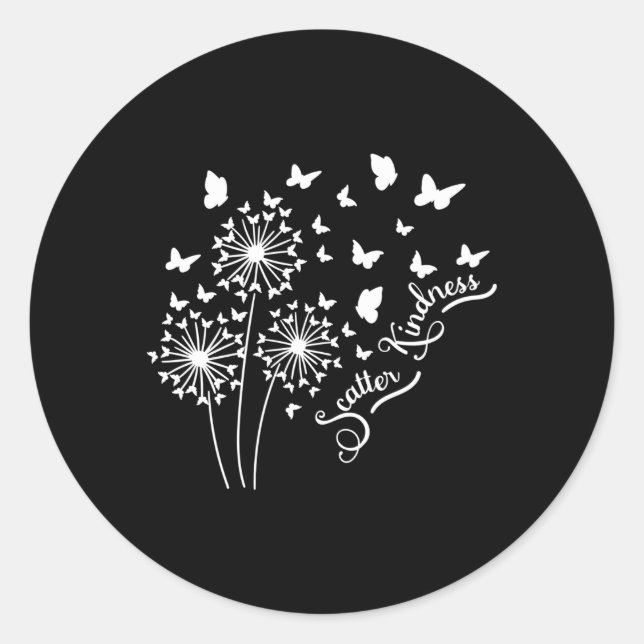 Sticker Rond Dandelion Scatter Kindness Be Kind Family (Devant)