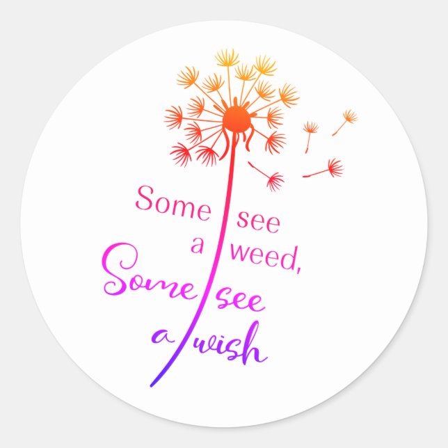 Sticker Rond Dandelion Wish (Devant)