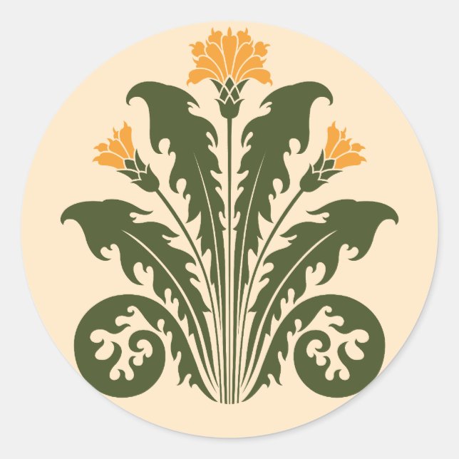Sticker Rond Dandelions (Devant)