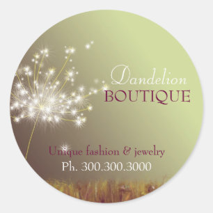Sticker Rond Dandelions brillants Produit d'affaires