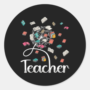 Sticker Rond Dandelions Enseignants Livres École Enseignant Dan