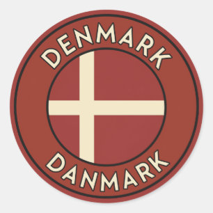 Sticker Rond Danemark Danmark