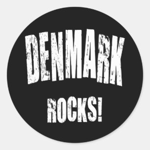 Sticker Rond Danemark Rocks !