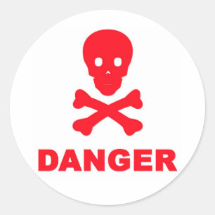 Sticker Rond Danger