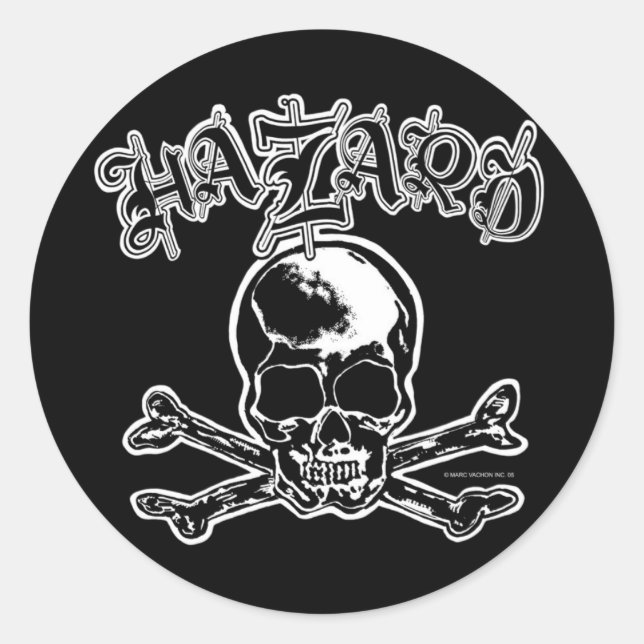 STICKER ROND DANGER (Devant)