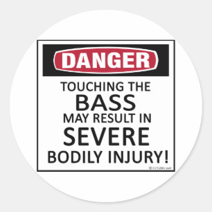 Sticker Rond Danger Bass