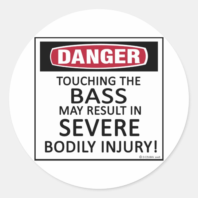 Sticker Rond Danger Bass (Devant)