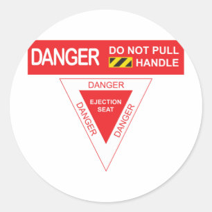 Sticker Rond Danger d'aéronef
