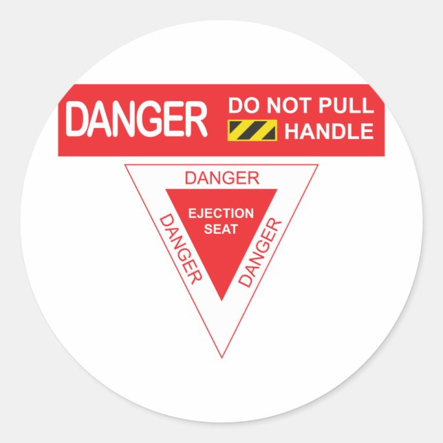 Sticker Rond Danger d'aéronef (Devant)