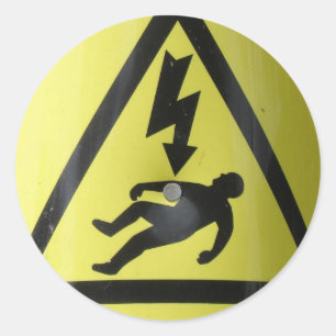 Sticker Rond Danger de la mort