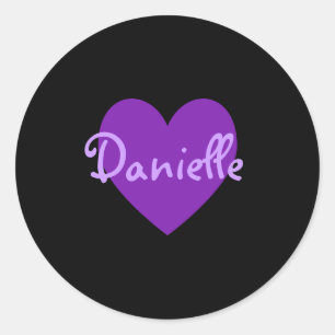 Sticker Rond Danielle en violet