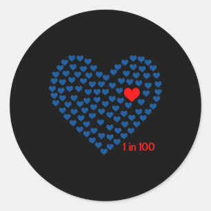 Sticker Rond Dans 100 Maladie cardiaque congénitale Congénitale