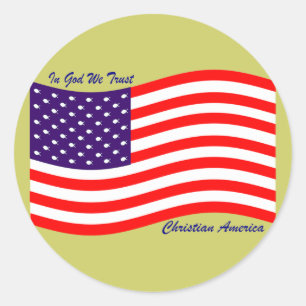 Sticker Rond Dans Dieu nous faisons confiance au chrétien