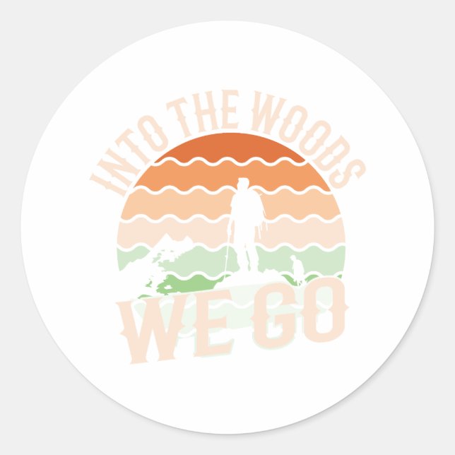 Sticker Rond Dans la forêt nous allons (Devant)