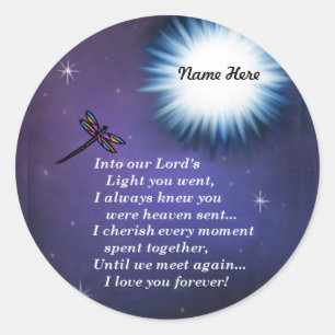 Sticker Rond Dans la libellule lumineuse