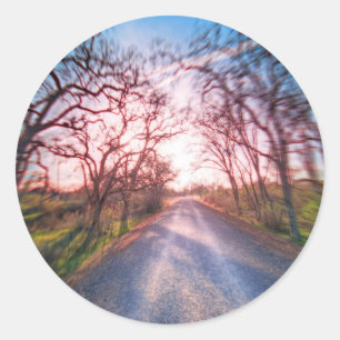 Sticker Rond Dans la lumière