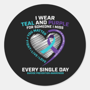 Sticker Rond Dans l'amour Mémoire Prévention Suicide