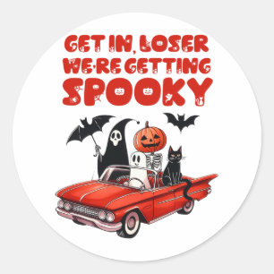 Sticker Rond Dans Loser nous devenons Éffrayants Drôle Hallowee