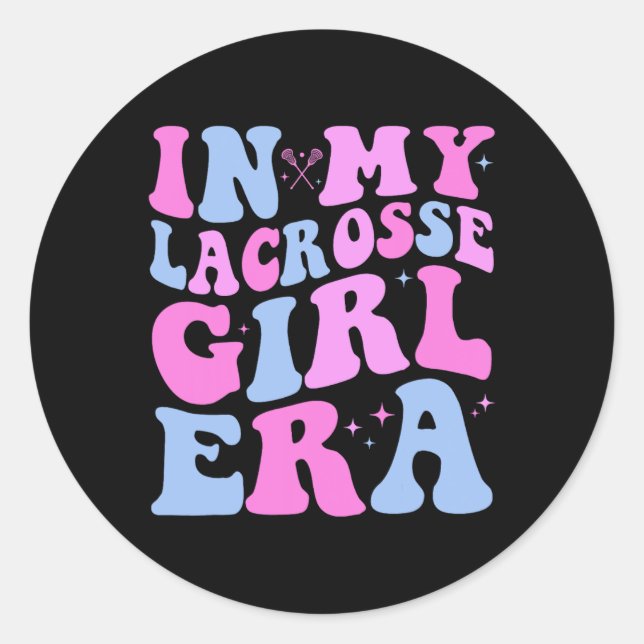 Sticker Rond Dans Ma Crosse Girl Era Super Retro Funny 3 (Devant)