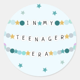 Sticker Rond Dans Mon Bracelet D'Amitié Fête D'Anniversaire