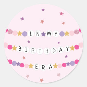 Sticker Rond Dans Mon Bracelet D'Amitié Fête D'Anniversaire