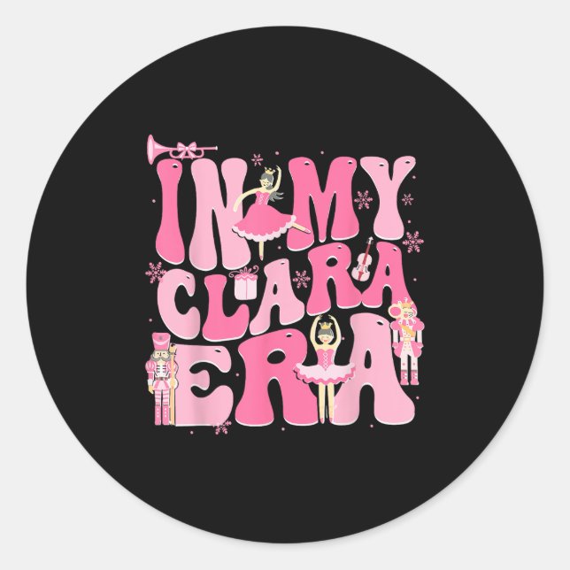 Sticker Rond Dans Mon Clara Era Nutcracker Noël Noël (Devant)