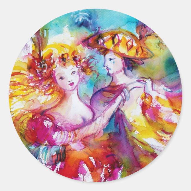 STICKER ROND DANSE CARNAVALE 2 (Devant)