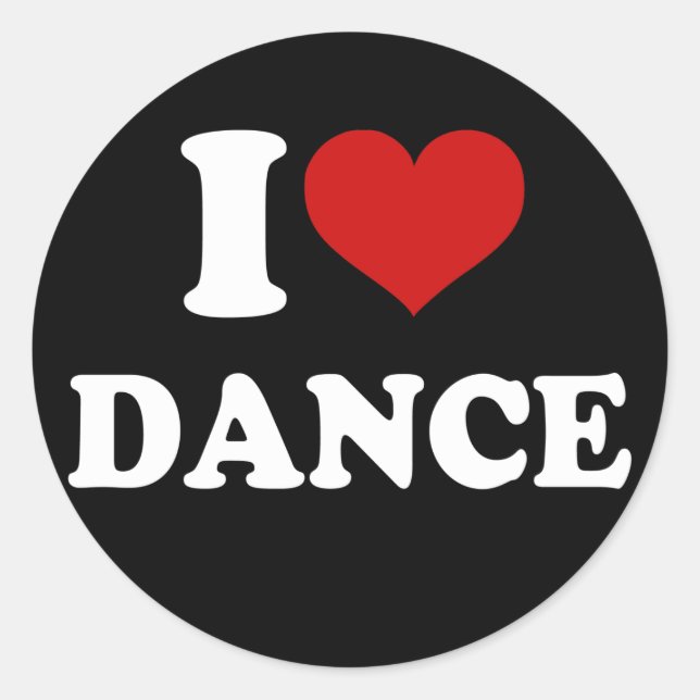 Sticker Rond Danse de love (Devant)