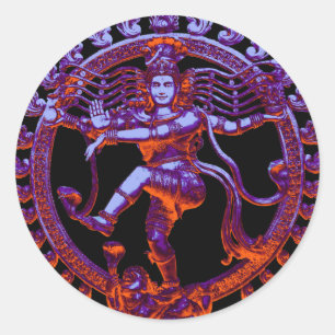 Sticker Rond Danse de Shiva Nataraja