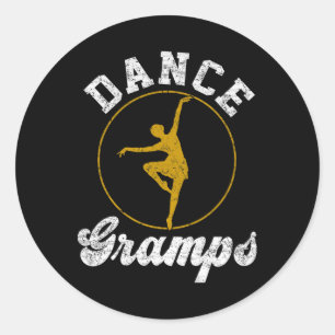 Sticker Rond Danse Gramps Danse Fête des pères de l'amoureux