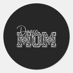 Sticker Rond Danse Maman Leopard Cheetah Drôle Drôle Danser Lov